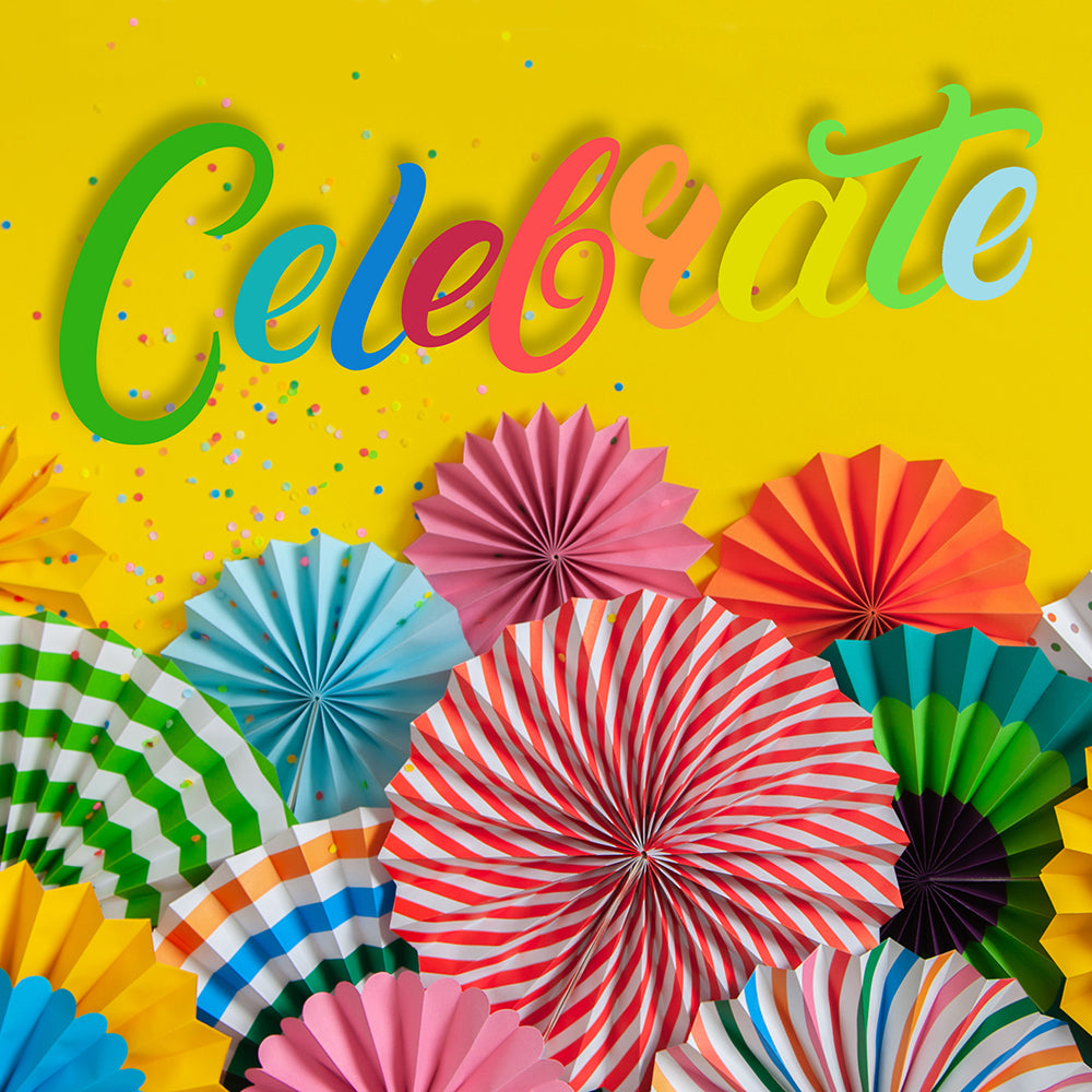 Celebrate Mailable Greeting Card Wooden Puzzle art