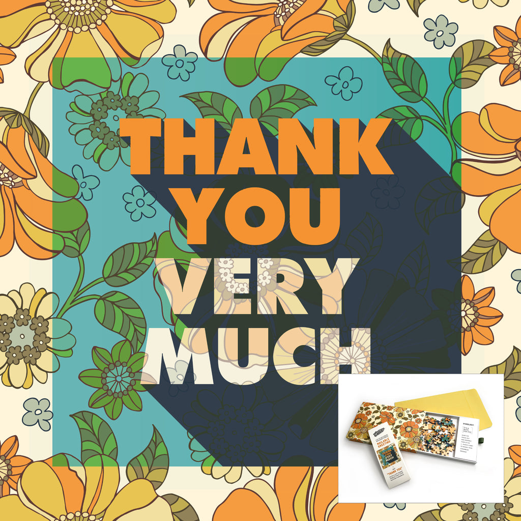 Mailable Greeting Card Wooden Puzzle Thank You