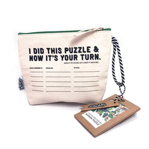 I Go To (250) Pieces Wooden Puzzle: Vintage Botanicals in Pass-It-On Pouch